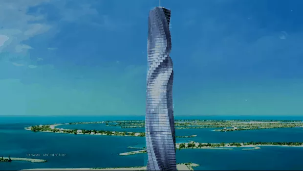 tòa nhà xoay 360 độ đầu tiên trên thế giới