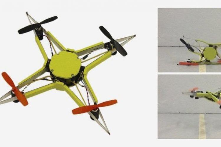 Mẫu drone đặc biệt có thể tự uốn dẻo khi gặp va chạm